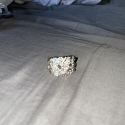 Sterling silver 925 Moisinight  , nugget ring size 6