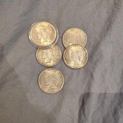 Five One Dollar Peace $90 Dollars Each