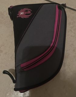 9MM GUN CASE PINK WITH GREY