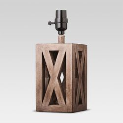 Washed Wood Box Lamp Base Small - Threshold™