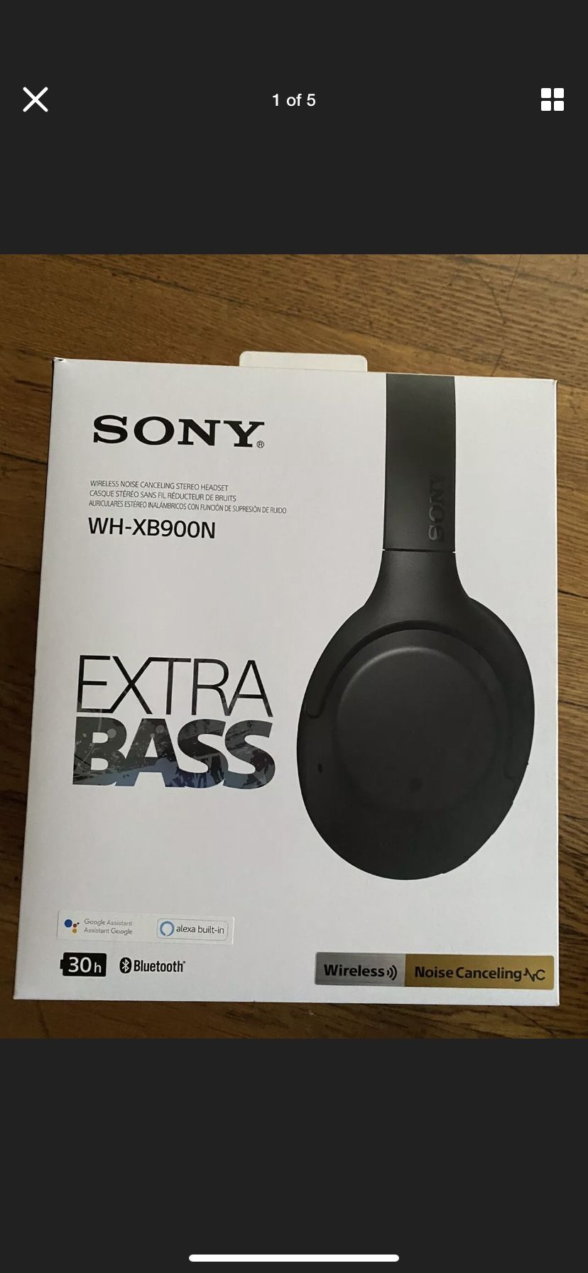 Sony WH-XB900N Wireless Noise Canceling Headphones - Black