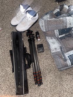 Package Deal. PacSun Puffer, Camera Tripod, Camera Battery Charger, 1 Canister of Pep. $pr@y