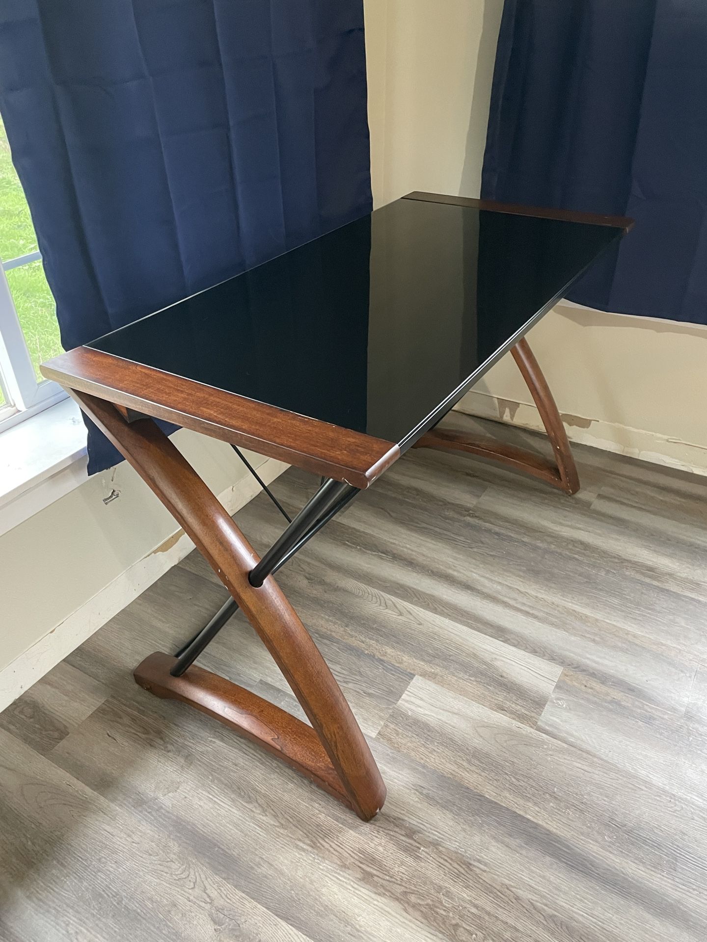 Glass/Wood Desk