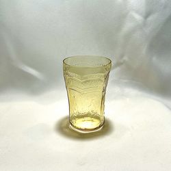 Single Patrician/Spoke Amber Depression Glass Tumbler