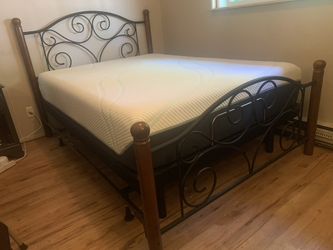 Queen Tempur-Pedic Mattress with Adjustable Base & Bed Frame