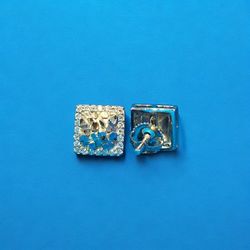 925 Silver Moissanite Square Studs Earrings 