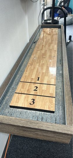Shuffleboard Table with Scoring Zones
