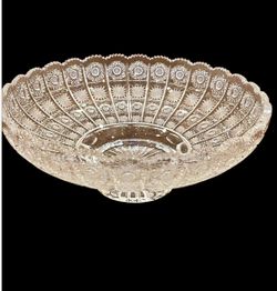 Bohemian crystal fruit vase