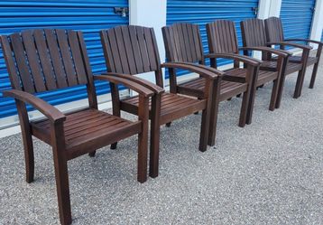 Patio wood chairs