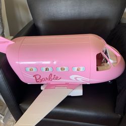 Vintage 1999 Mattel Barbie Doll Pink Jumbo Jet Airplane Plane Excellent Condition