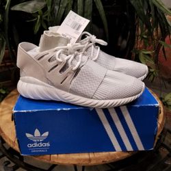 New Mens ADIDAS White Tubular Doom Pk  Primeknit Sneakers SZ 9.5