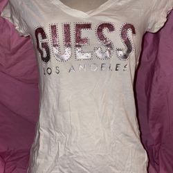 Guess Glitter Sparkle T-Shirt Size XS