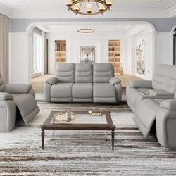 New Power Reclining Couch 3-Pc Set — Sofa • Loveseat • Chair