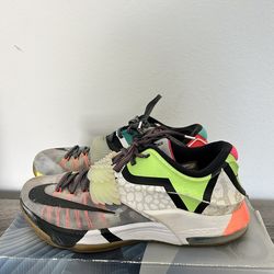 Nike what the kd 8 green white black red blue silver