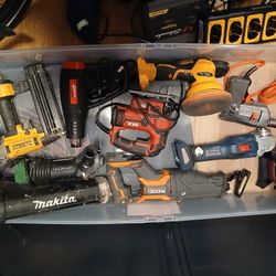 Contractor Tool Bundle- Milwaukee DeWalt Makita Tool Bundle Impact Drill Saw Grinder Batteries