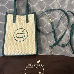 Rare Berkmans Place Masters purse rattan straw cross body bag. Italian Leather