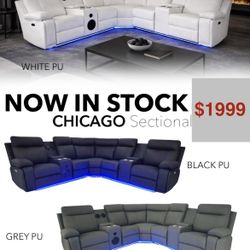 New Sectional Leather Reclining 