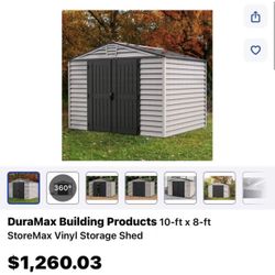 *• Duramax Storage Shed Plastic w/Floor 8'x10' •*