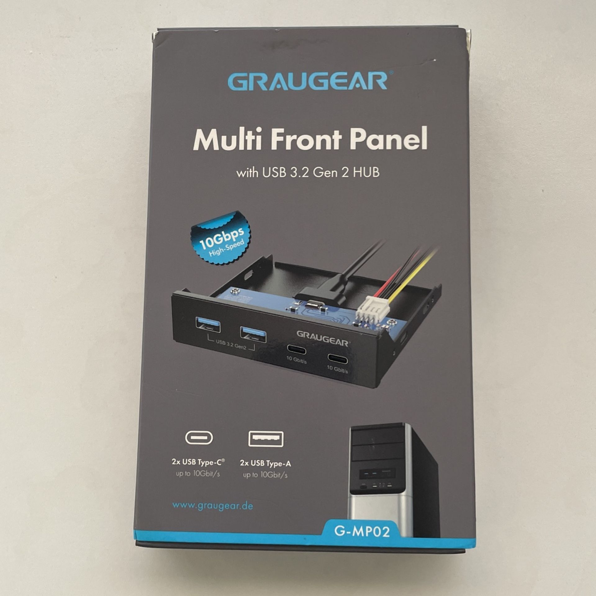 GRAUGEAR 3.5” Front Panel With 2- USB-C Ports 