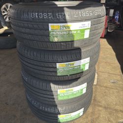215/55R17 FOUR NEW TIRES WITH FREE ALIGNMENT 