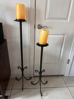 Iron Metal Lamp Stands With Candles
