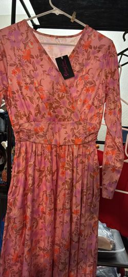 Floral Maxi Dress with Long Sleeves