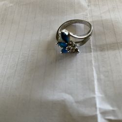 Blue Sapphire Ring Size 6 Or 6.5