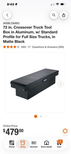 NEW Husky 71” Aluminum Truck Tool Box