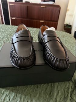 Steve Madden QUINCEY BLACK LEATHER LOAFER 9.5 Men’s