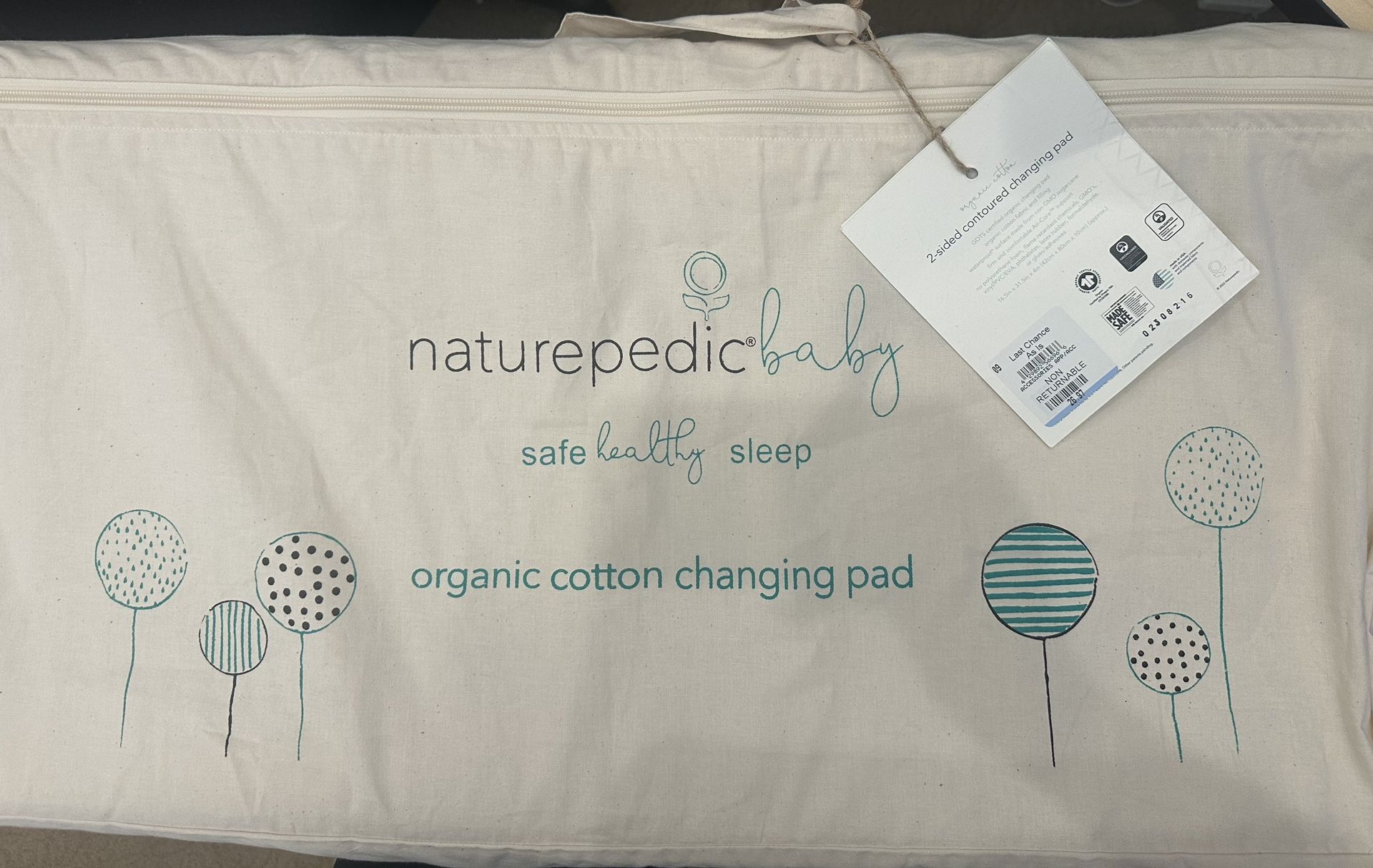 Naturepedic Organic Cotton Changing Pad - 2 Sided