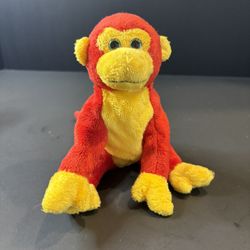 Vtg 2003 Ty Beanie Baby Chopstix the Monkey Plush 6" Red Gold Chinese Zodiac