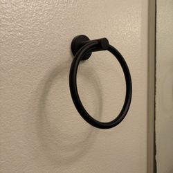 Black Hand Towel Holder For Bathroom
