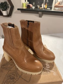 Women Free People Tan Leather boots