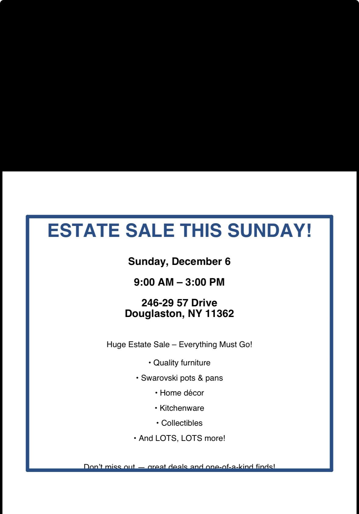 Estate Sale  Douglaston Queens .. Everything Must Go !!