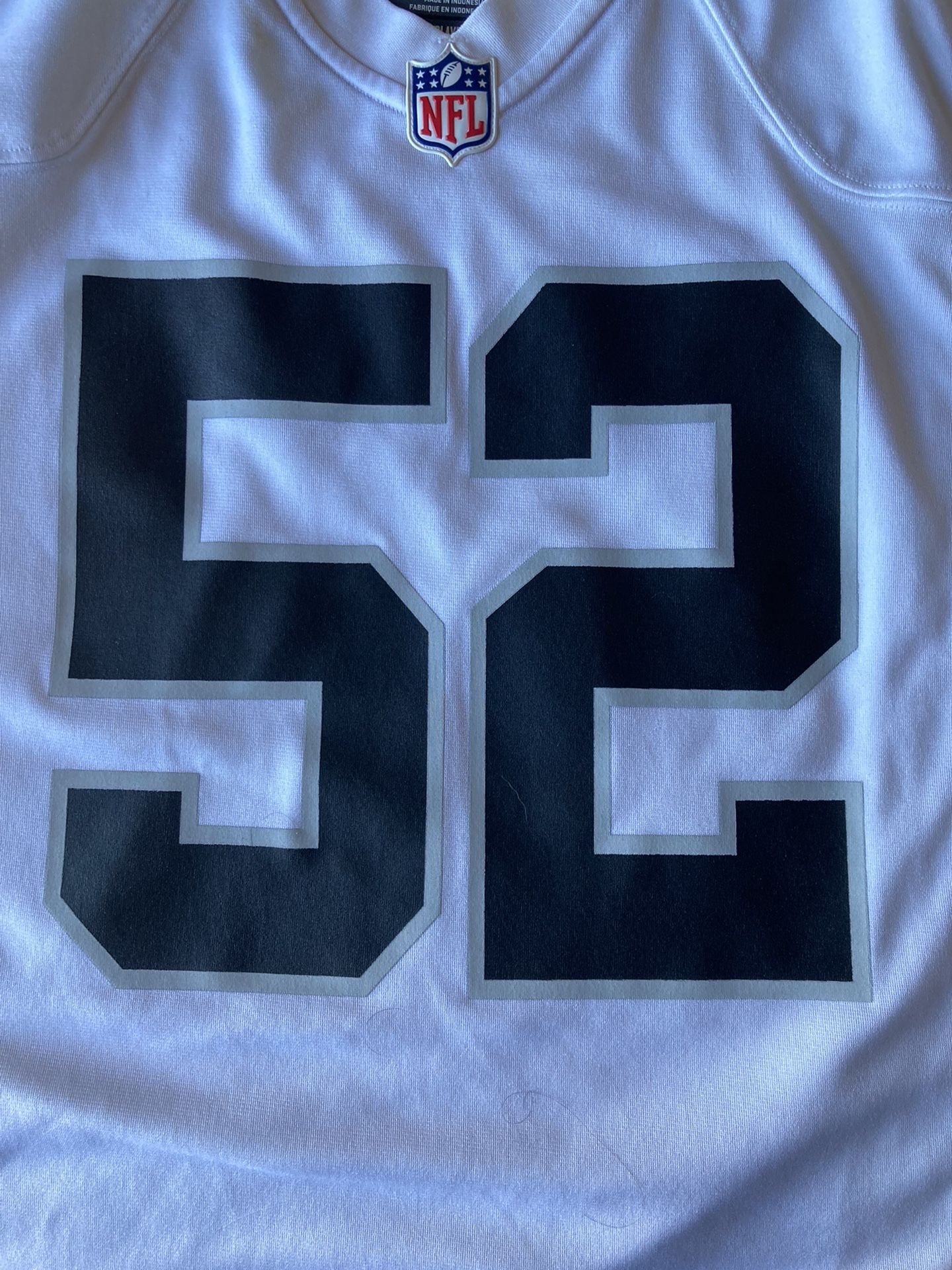 Khalil Mack Raiders Jersey Large Fan shop