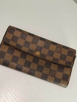 Louis Vuitton Damier Ebene Sarah Long Wallet – Brown Checkered Canvas