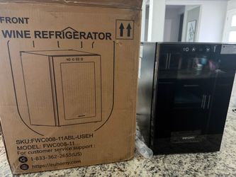 NIB: Euhomy 18L Beverage Refrigerator & Wine Cooler (Model: FWC008-11)