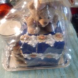 Tray, Teddy, Candle and Tissue Dispenser 