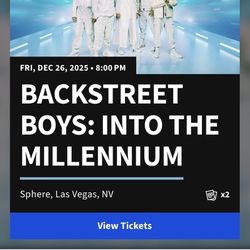 BACKSTREET BOYS. DECEMBER 26th At The Sphere 