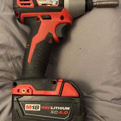 Black And Red Milwaukee Drill