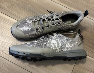 Craft Spartan RD Pro OCR running shoes featuring a desert digital camo design