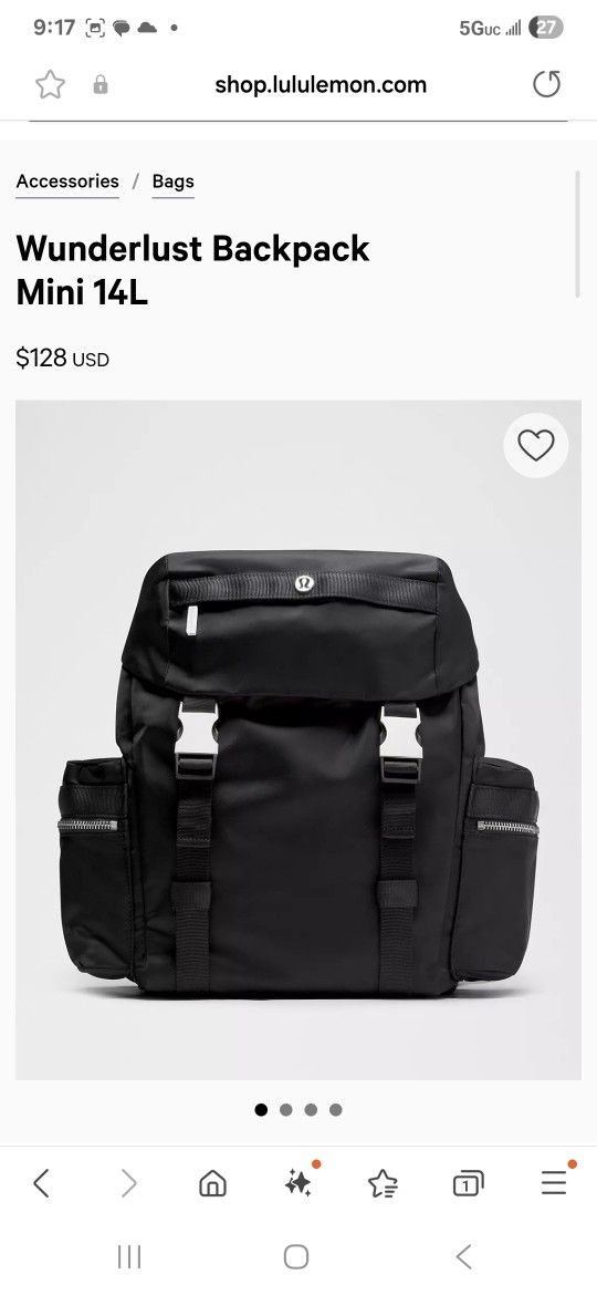 lululemon wunderlust mini backpack 14L
