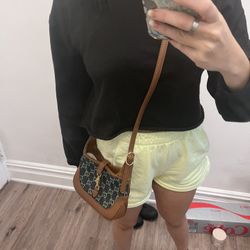 Mini GG crossbody denim with leather 