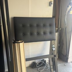 Twin Size Aluminum Frame Bed With Headboard And Mattress