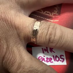 14K Solid Gold  Wedding Band Size 10.5