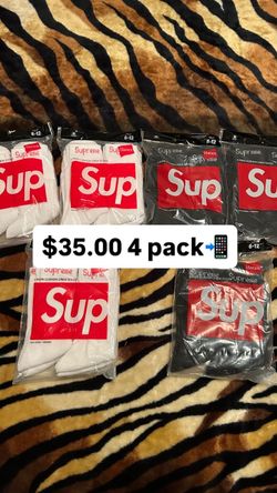 Supreme x Hanes Crew Socks 4-Pack