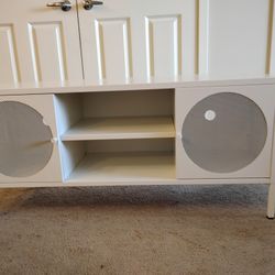 WHITE Metal TV Stand 
