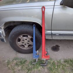 Rigid 48 inch Pipe Wrench and Aluminum 36 inch 135.00