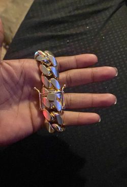 Gold Cubab Link 14k Bracelet 