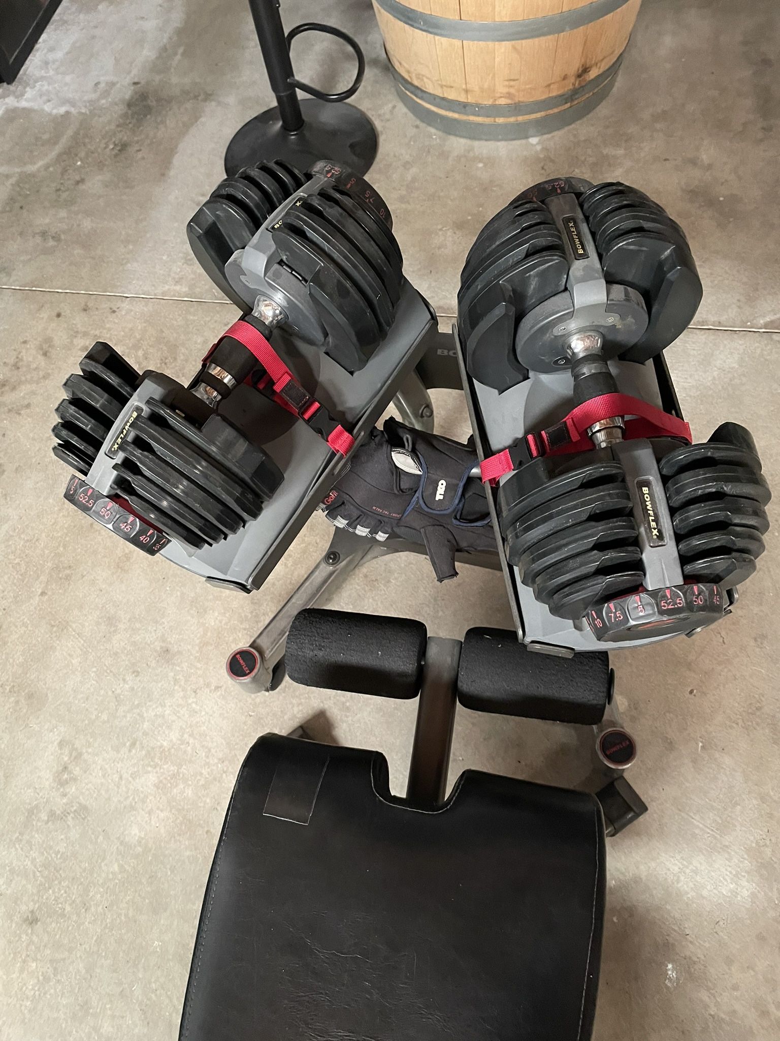 Bowflex 552 Adjustable Dumbbells With Stand And Adjustable Bench